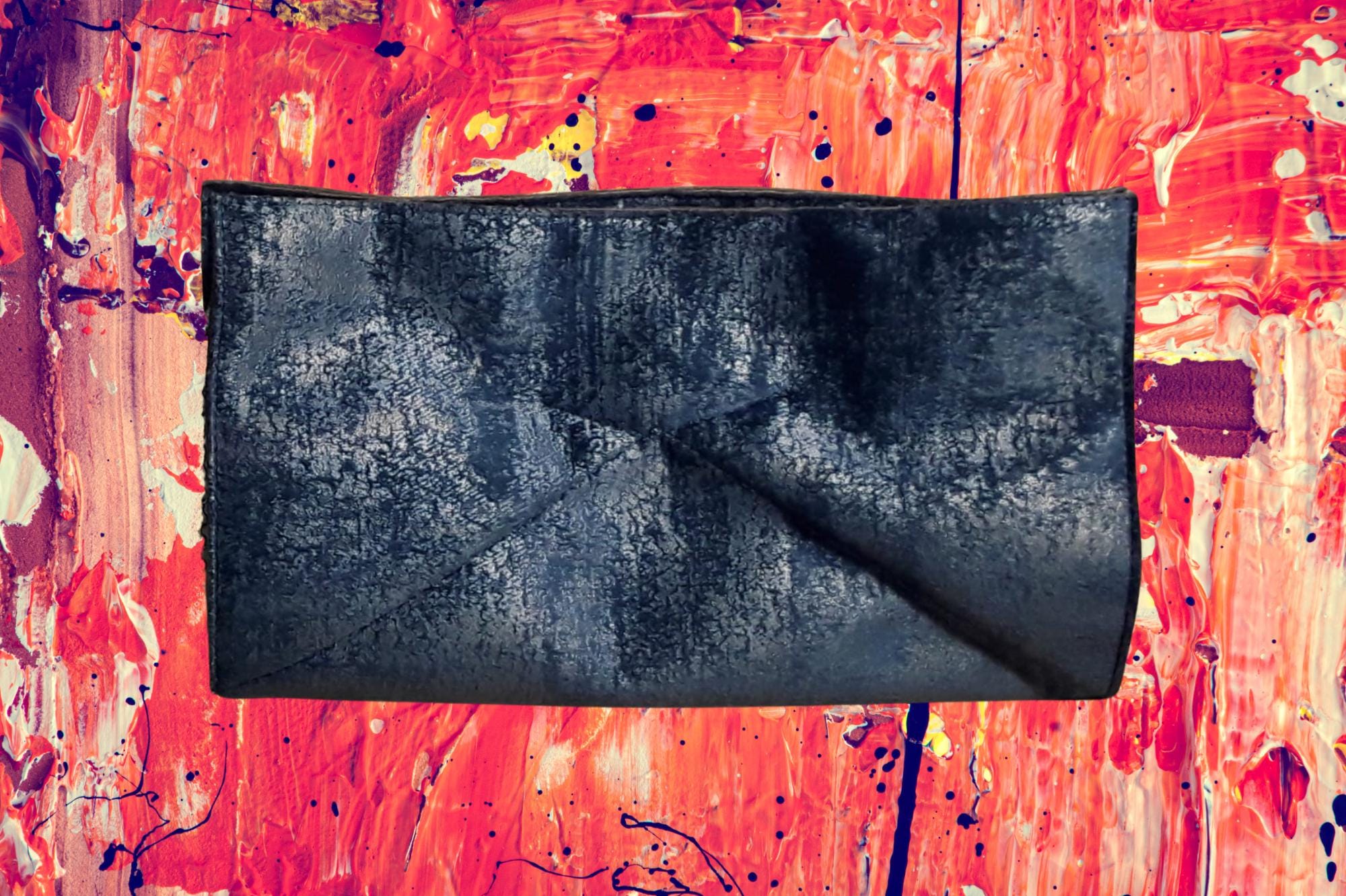 Borsa Velluto Blu Simil Denim - Handmade Eco Shoulder Bag, Unique Piece, Made in Italy, Stylish & Sustainable Fashion Accessory