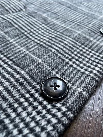 Cappotto Principe di Galles Grigio in Lana - Eleganza e Stile - Taglie 48 & 54 - Giacca da Uomo Fashion