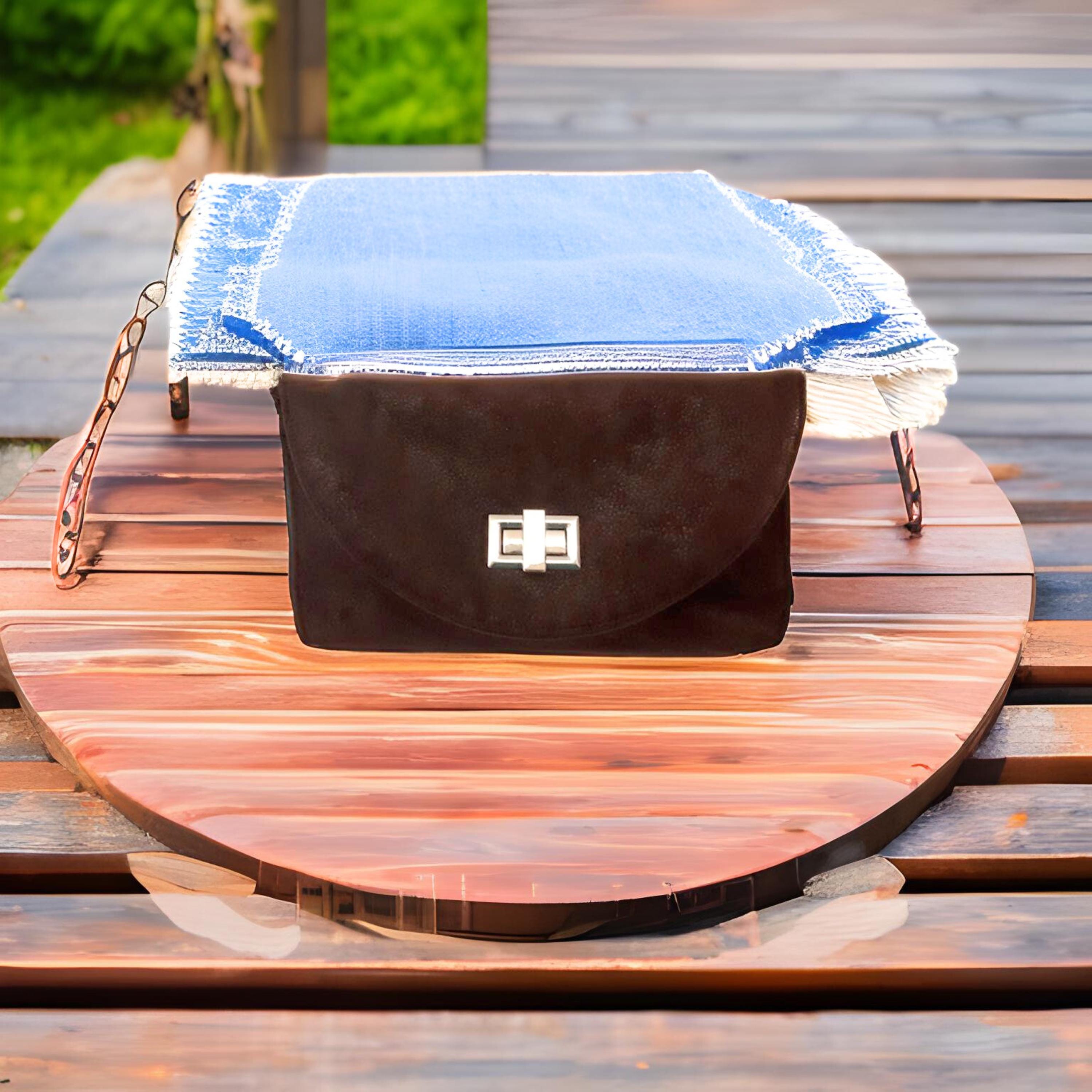 Brown Leather Purse - Handmade Personalized Tote Bag for Stylish Everyday Use, Customizable Handbag % Gift Idea