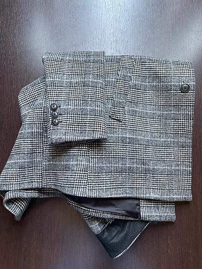 Cappotto Principe di Galles Grigio in Lana - Eleganza e Stile - Taglie 48 & 54 - Giacca da Uomo Fashion