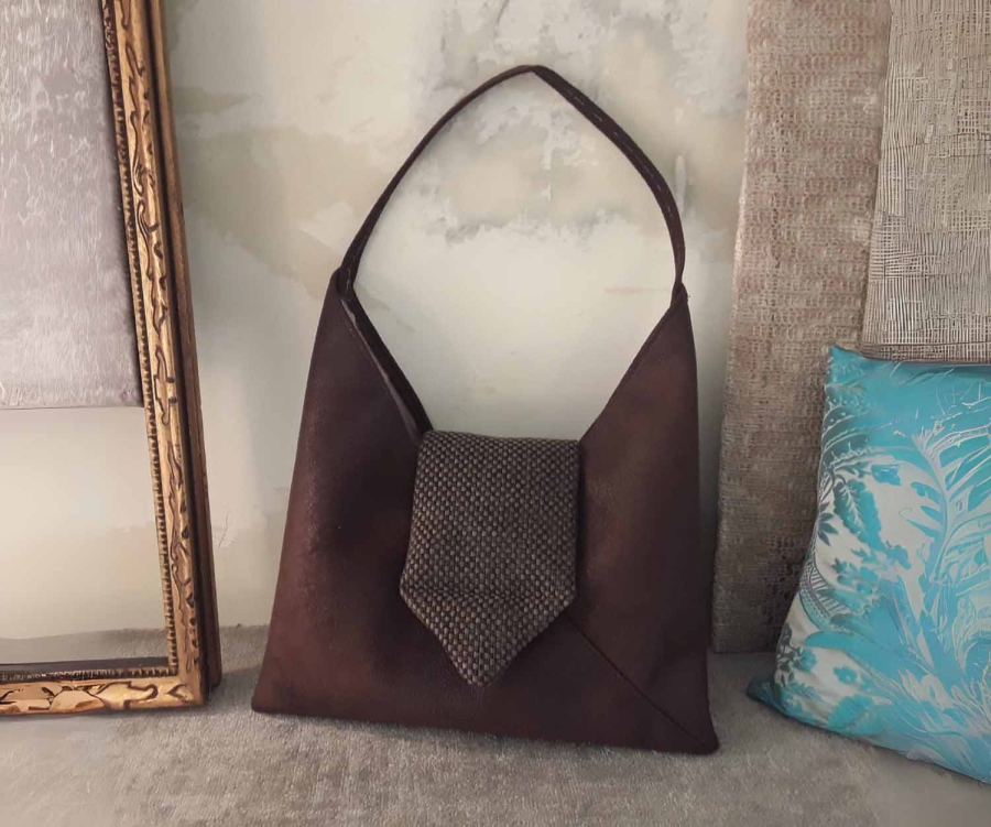 Terra Luxe – Borsa in ecopelle scamosciata artigianale